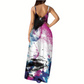 Abstract Maxi Dress with Pockets