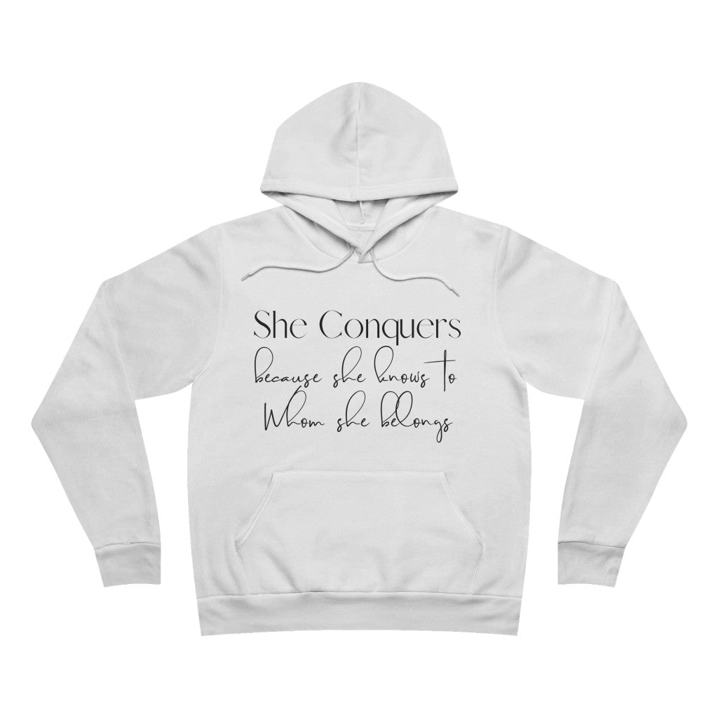 She Conquers Empowerment Pullover Hoodie