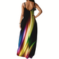 Rainbow Maxi Dress with Pockets