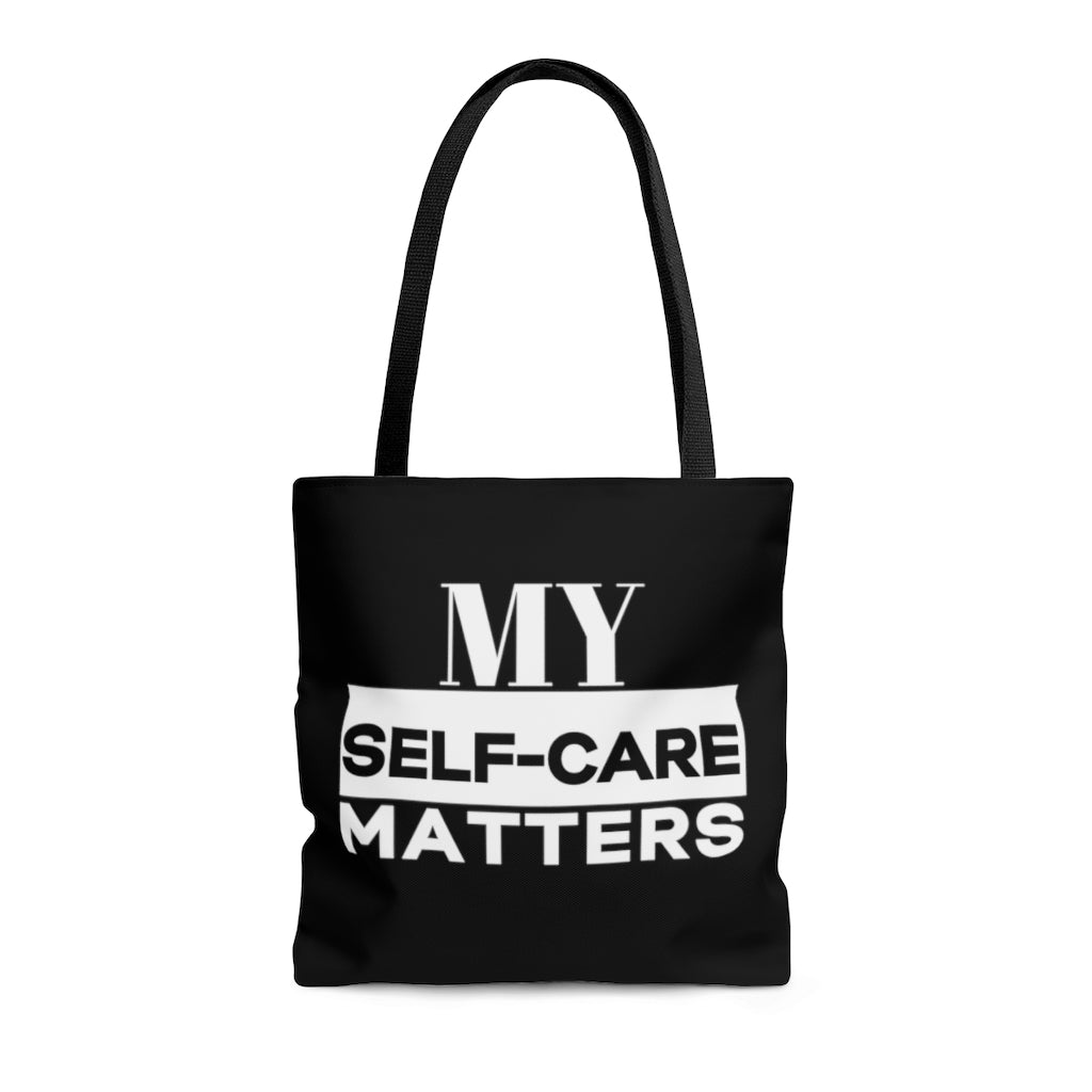 Self-Care Carrying Bag Black & White #myselfcarematters