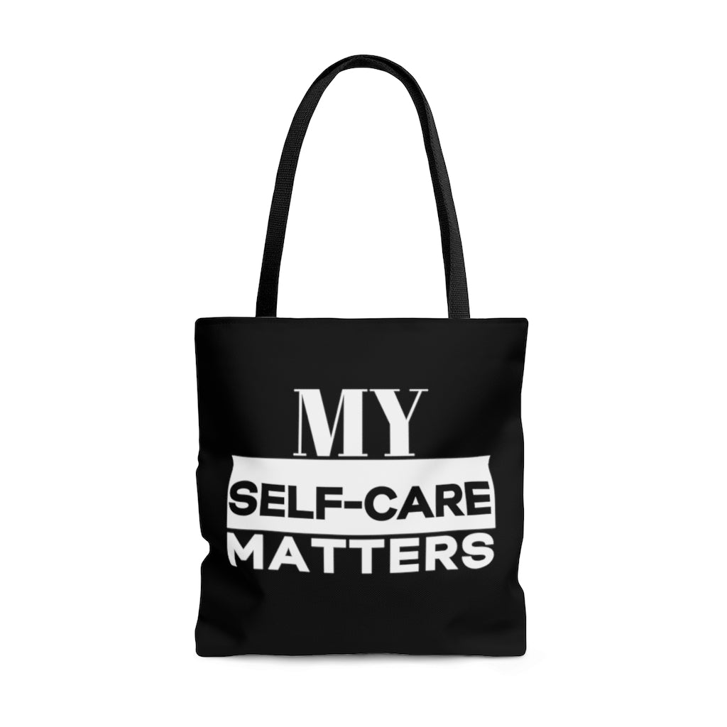 Self-Care Carrying Bag Black & White #myselfcarematters