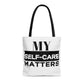 Self-Care Carrying Bag White & Black #myselfcarematters